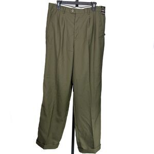 New With Tags Z. Cava Ricci Moda Italia Dress Pants Men's 36 Olive Green Pleated